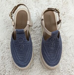 Free People Mykonos Blue Espadrille Sandals
